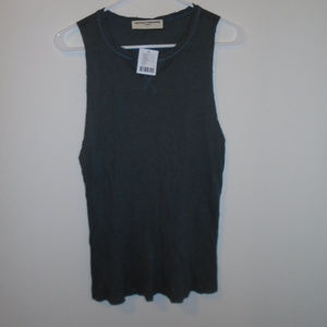 UO Project Social Tee Dark Gray Ribbed Tank Top
